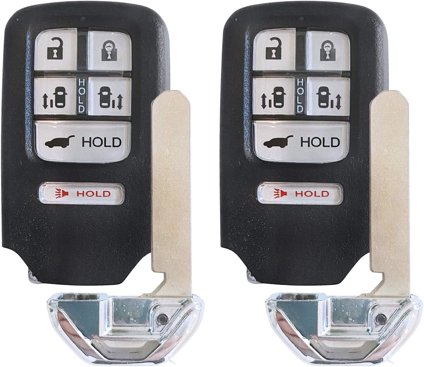 for 2014 2015 2016 2017 Honda Odyssey Keyless Smart Prox Remote Car Key Fob 6 Button FCCID: KR5V1X ;by AUTO KEY MAX (Pair)