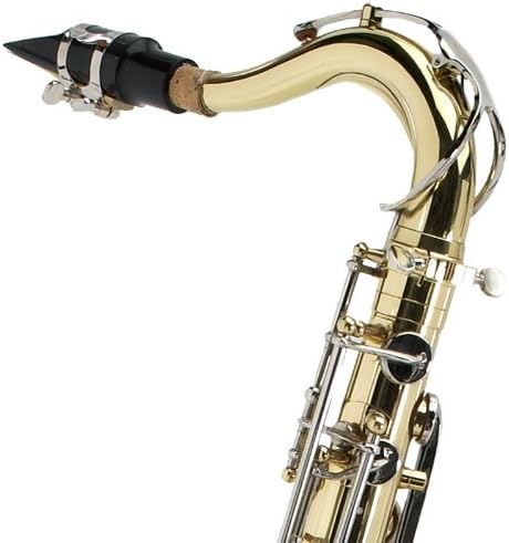 Mendini By Cecilio Tenor Saxophone - B Flat Saxophone for Beginner Musicians Students with Hard Case, Tuner, Mouthpiece, 10 Reeds, Polishing Cloth, Cleaning Rod, Gloves, Strap (Gold Nickel)