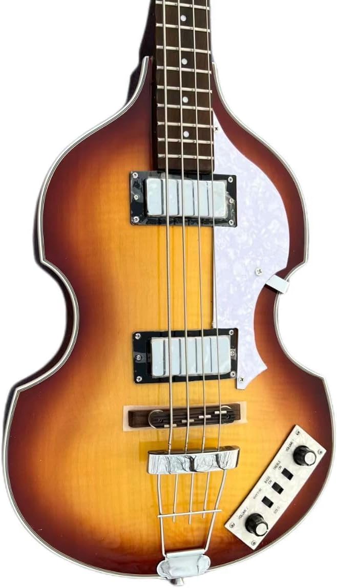 4 String Electric Bass Guitar Full Size Electric Bass Maple Back, Spruce Surface, Maple Neck, Rosewood Fingerboard, With Accessories, Tool and Gig Bag