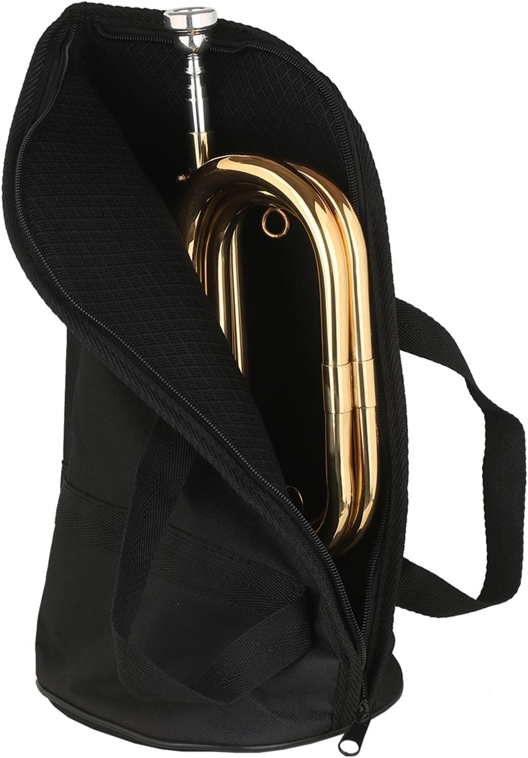 KESHUO Brass Bugle Call Gold-Plated Trumpet Cavalry Horn & Mouthpiece Bag Musical Instrument for School Band Military Orchestra Trumpets