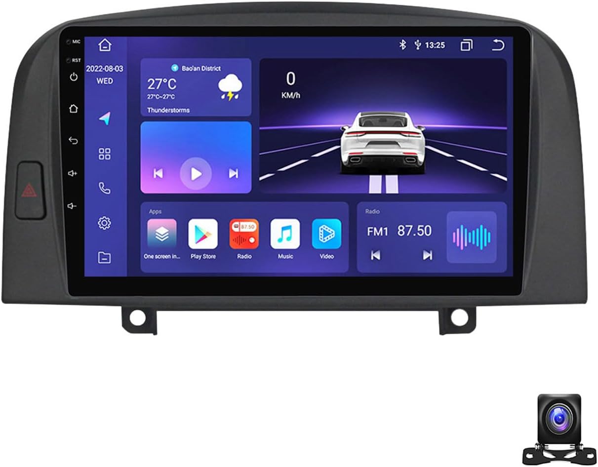 9 Inch Car Stereo Double Din Radio Compatible with Hyundai Sonata NF 2004~2008 Car Multimedia Navigation Compatible with Carplay Android Auto, Navigation, SWC, Backup Camera,M700S 8G+128G
