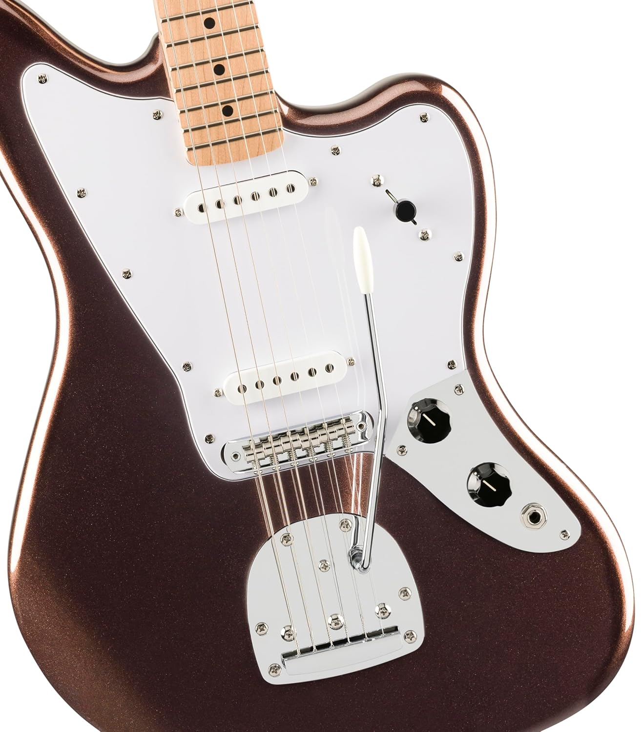 Affinity Series Jaguar, Maple Fingerboard, White Pickguard, Mystic Metallic Brown