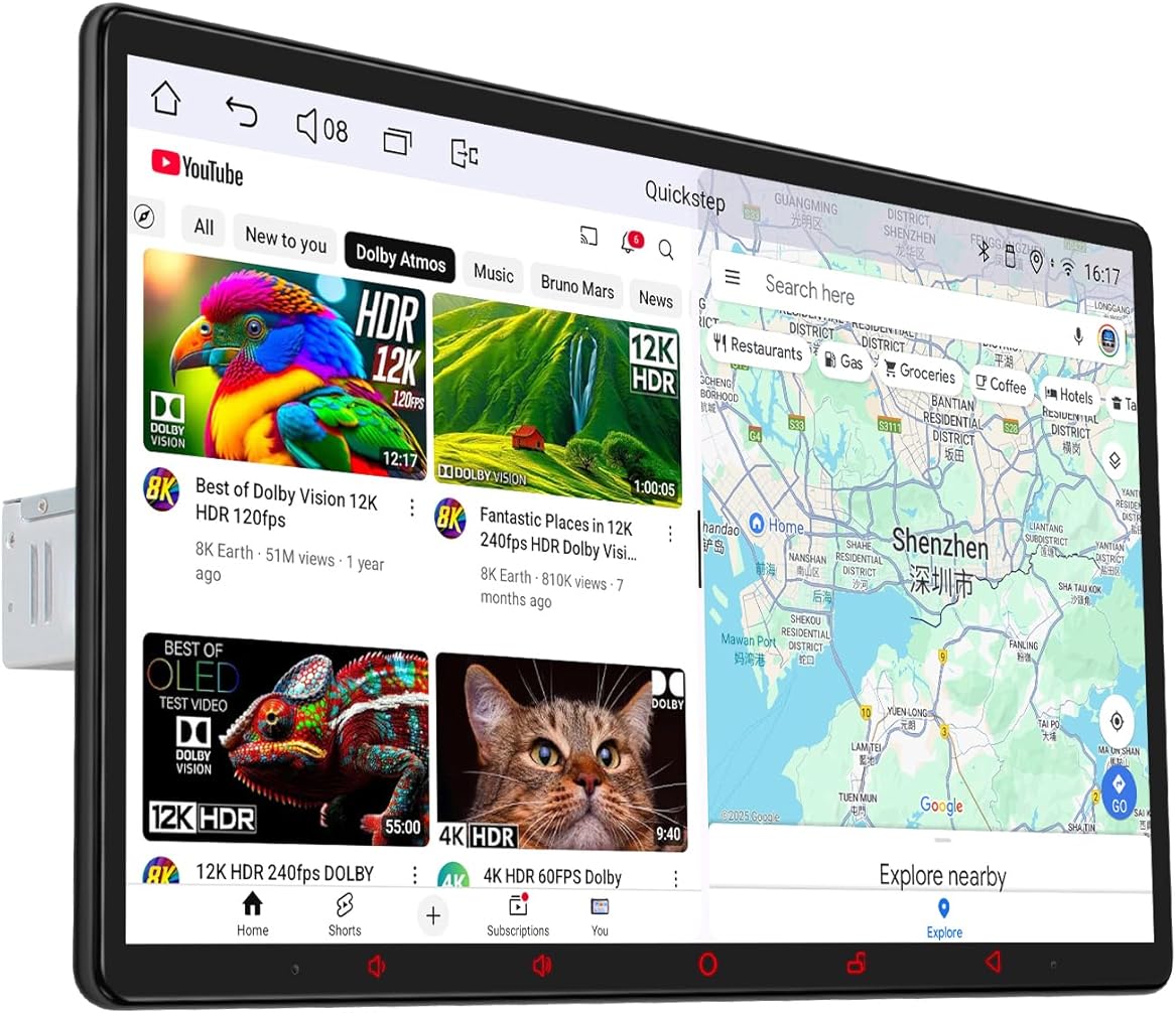 Joying Car Radio for Jeep Wrangler JK 2011-2018 Upgrade Android 13 Floating Stereo 8.9