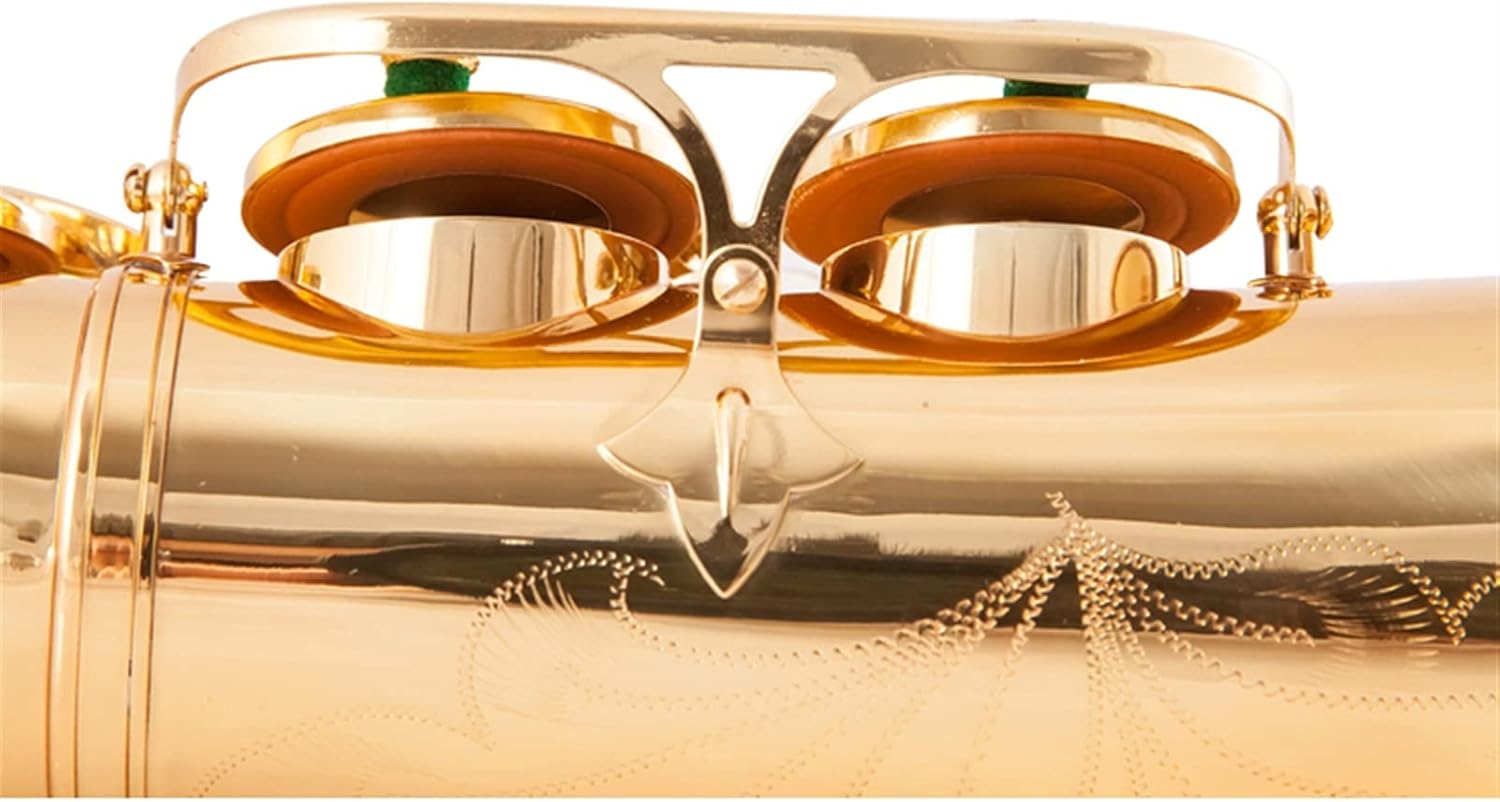 EB Alto Saxophone Brass Gold Lacquer Music Instrument E- Flat Sax with Case Accessories Student Saxophone (Color : Red Bronze)