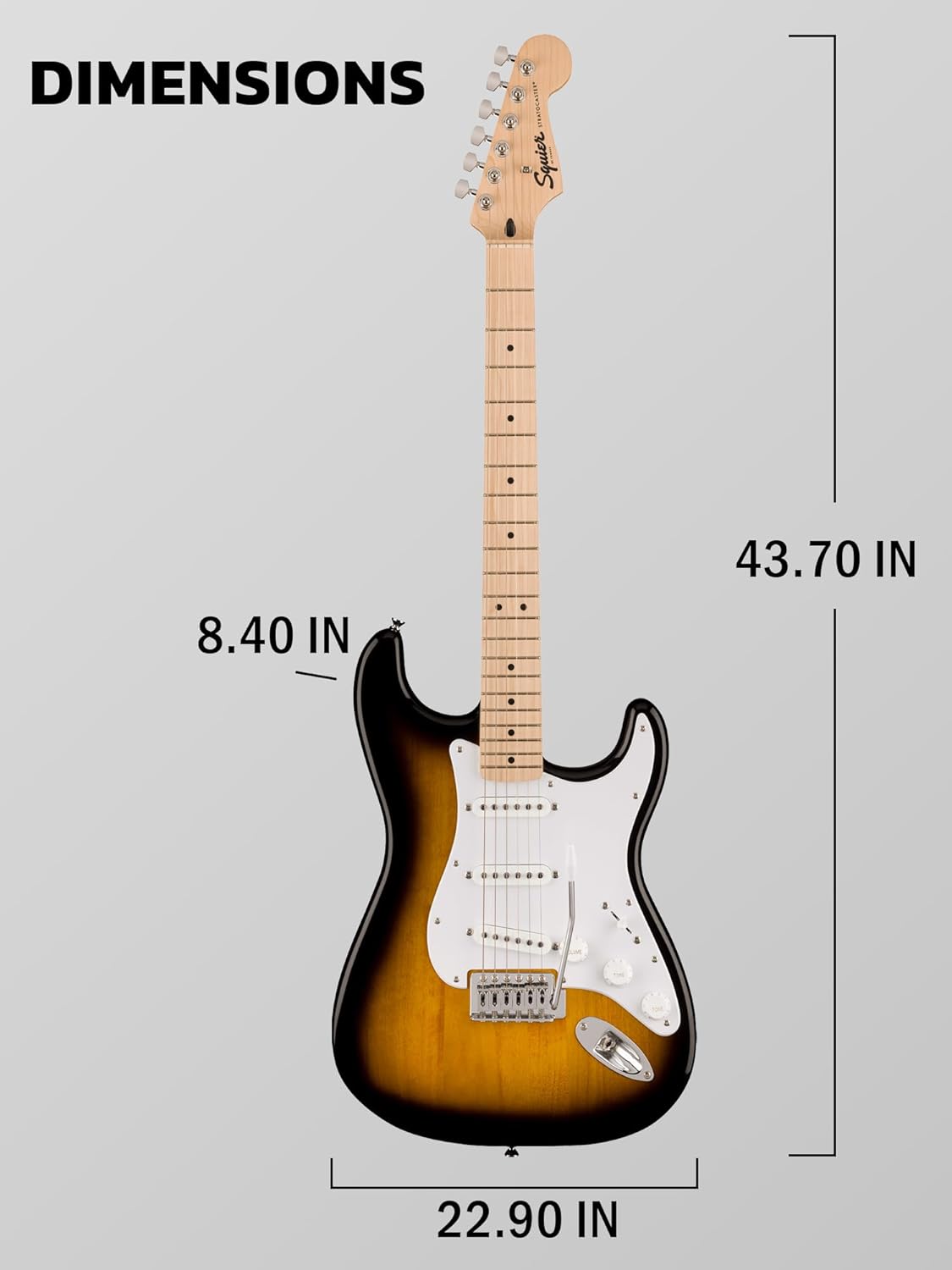 Fender Squier Sonic Strat Pack - 2-Color Sunburst Bundle with Frontman 10G Amp, Gig Bag, Tuner, Strap, Cable, Picks, and Austin Bazaar Guitar DVD