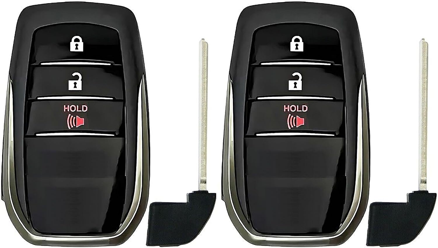 2X New Quality Replacement Proximity Key Fob Compatible with & Fit for 2020-2021 Toyota Land Cruiser - MPN HYQ14FBB-N-01