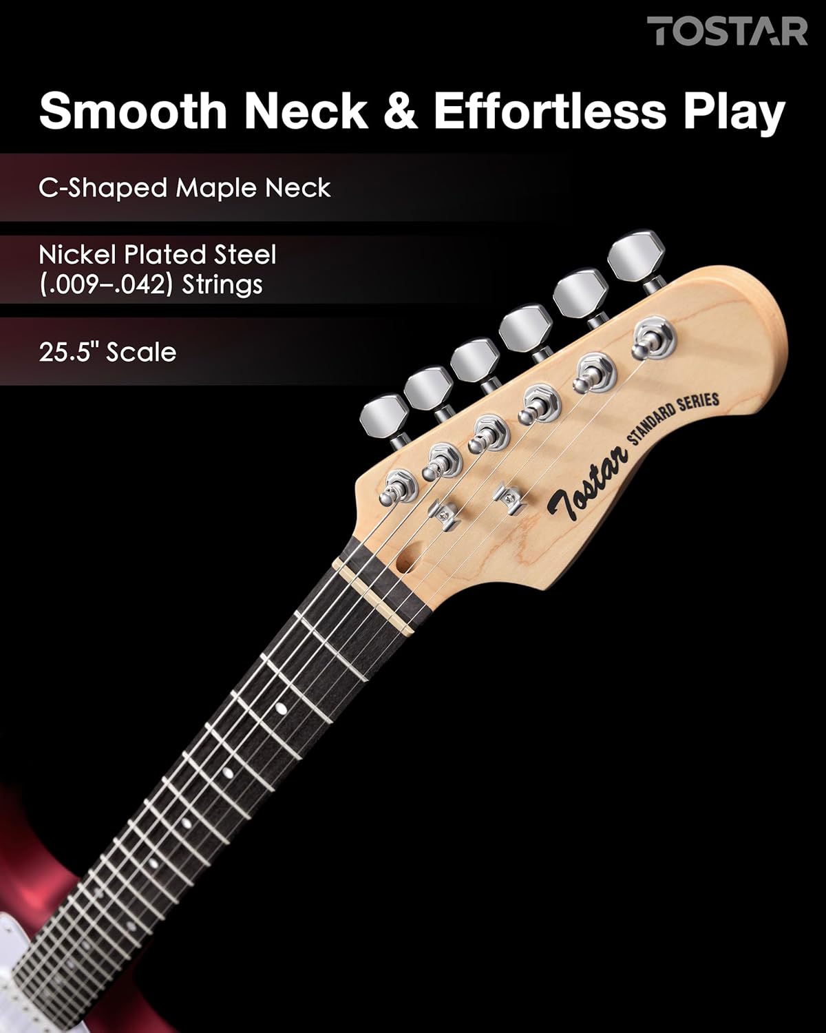 Tostar Electric Guitar Kit with Amp, 39