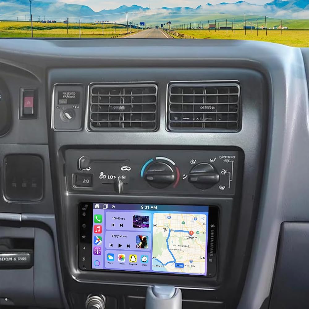 4G+64G Android 13 Double Din Car Stereo for Toyota Tacoma 1998-2004 with Wireless CarPlay & Android Auto, 7 Inch Touchscreen Car Radio Receiver Support GPS Navi WiFi Bluetooth SWC BT FM Backup Camera