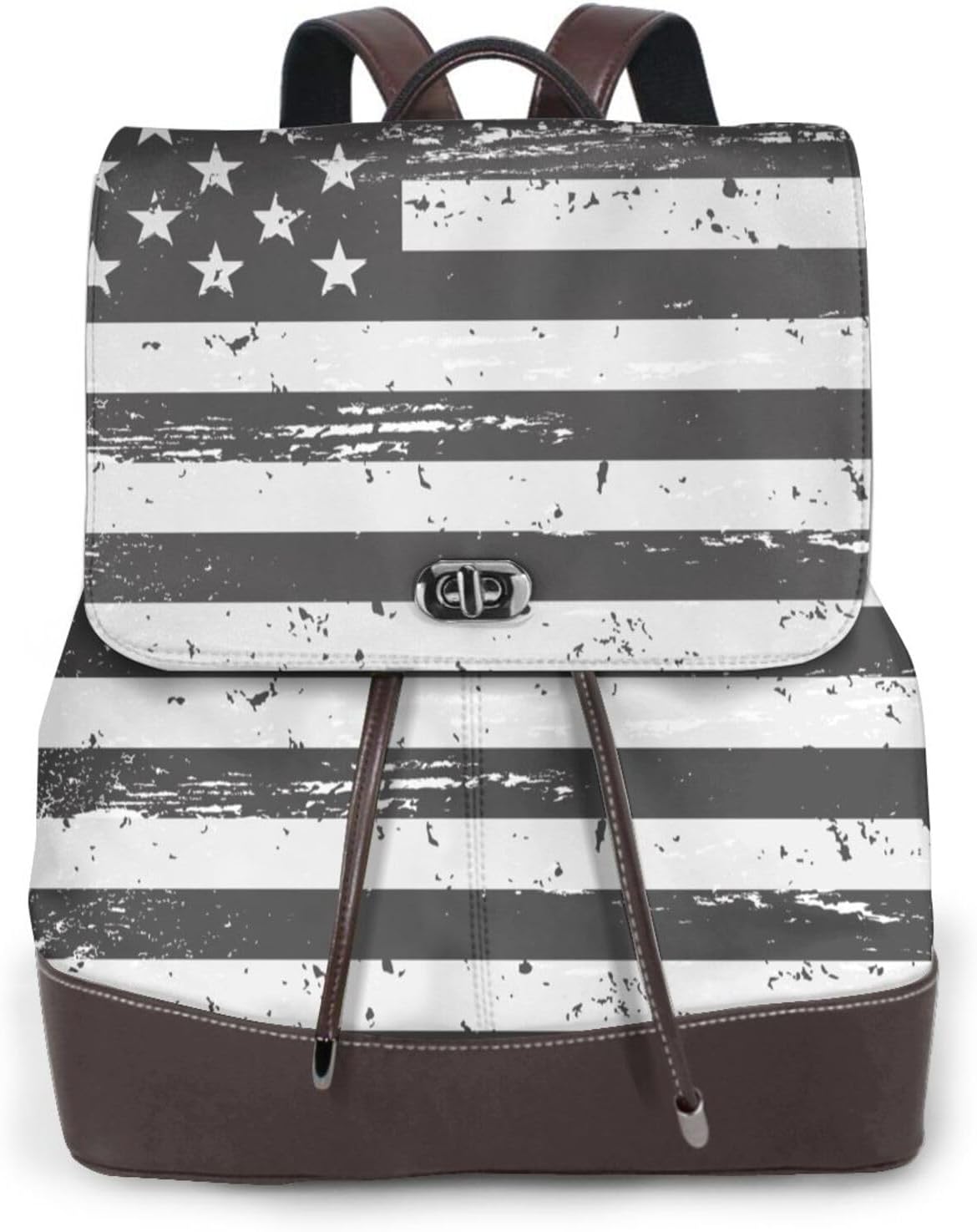 American Antique Flag2 for Womens Backpack Purse Microfiber PU Anti-theft Large Fashion Designer Travel Bag Ladies Shoulder Bags