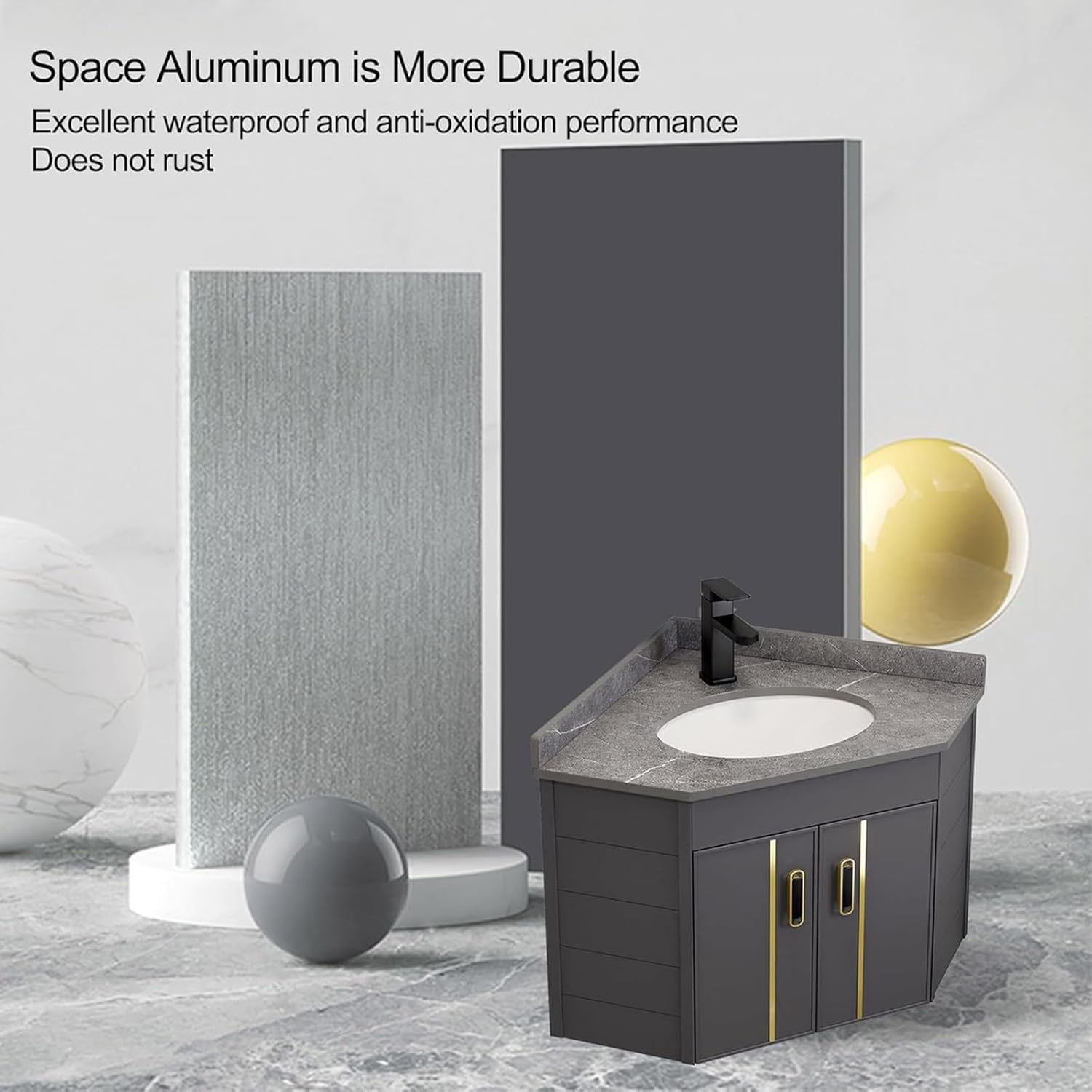 Corner Bathroom Sink Corner Wall Mount Bathroom Sink Small Corner Bathroom Cabinet Vanity With Sink Floating Vanity Bathroom Narrow Depth Vanities Lavamanos de Baño Modernos with Storage Space