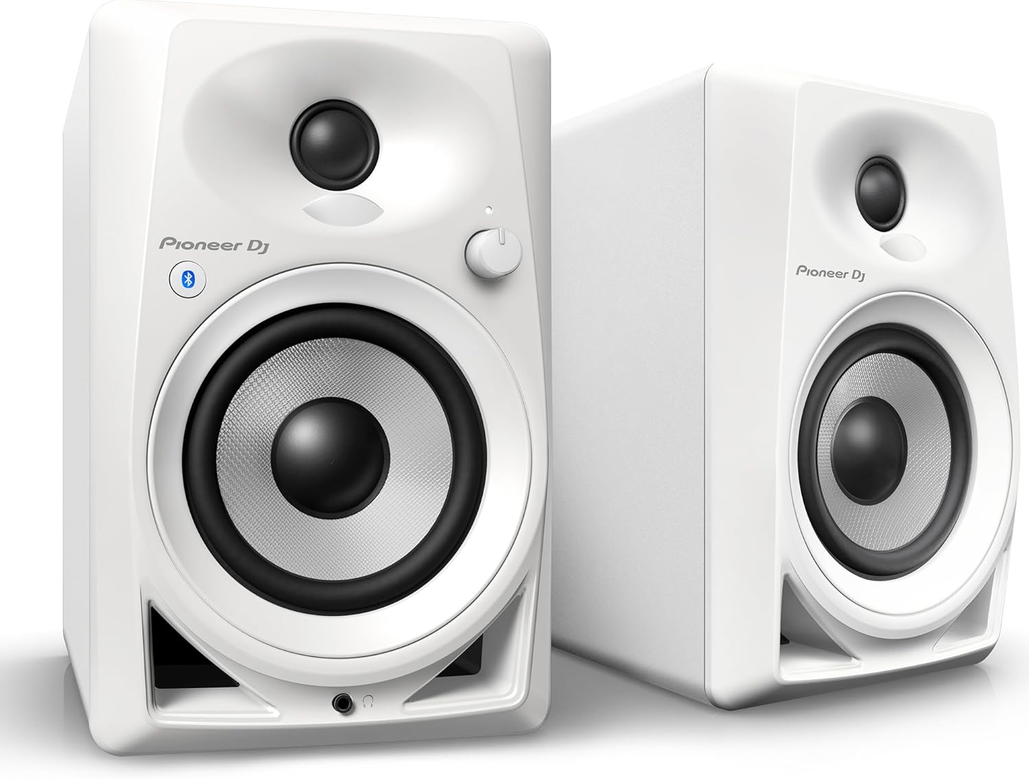 Pioneer DJ DM-40BT Desktop Monitor System with Bluetooth Functionality, 4-Inch (Pair, White)