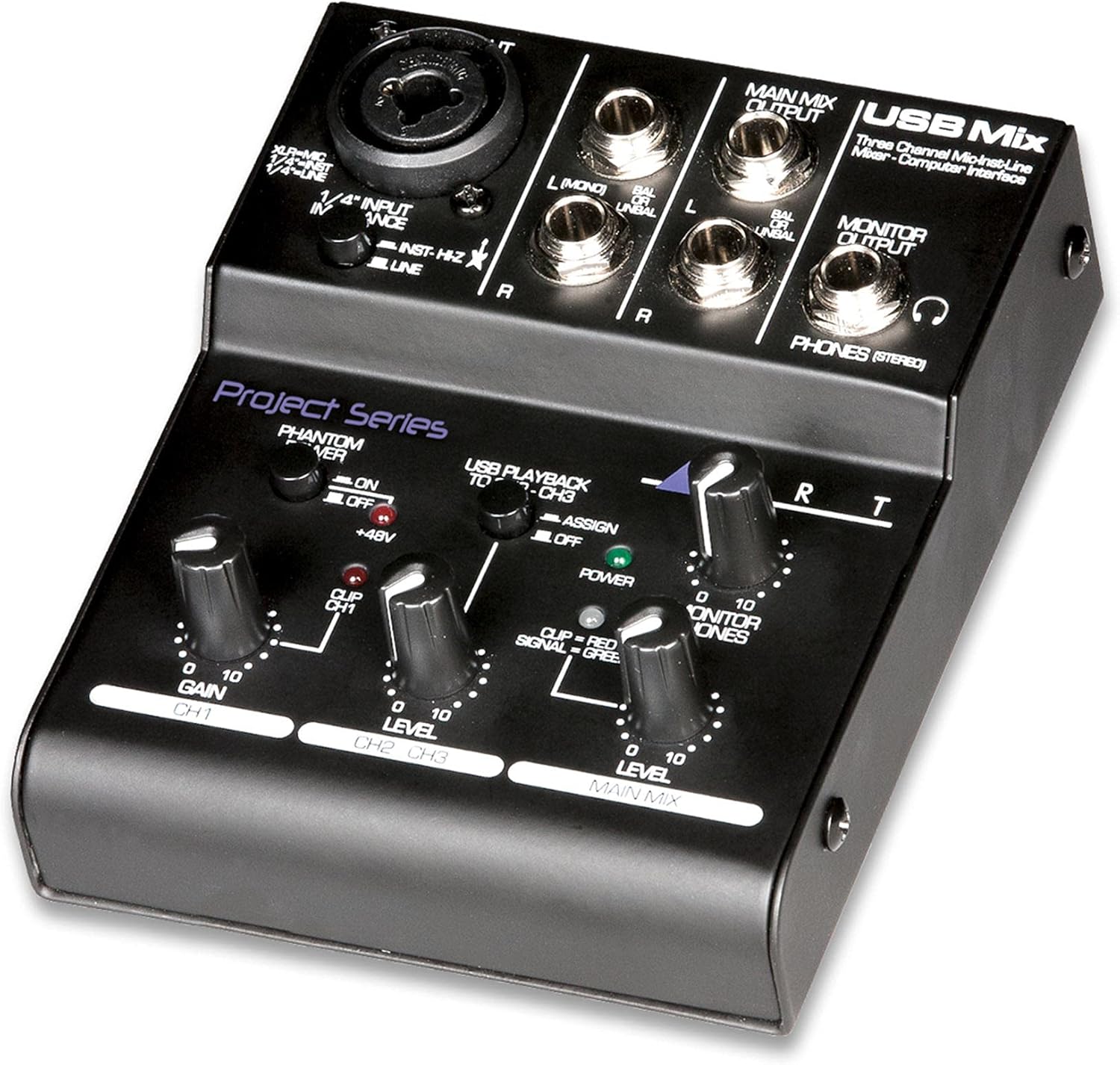 ART USBMix - 3 Channel USB Mixer w/ Audacity Recording Software