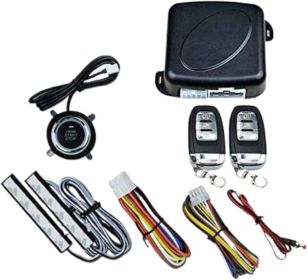 8 Piece Car System Keyless Entry Remote Engine Start Push Button Starter Compatible with Most Vehicles