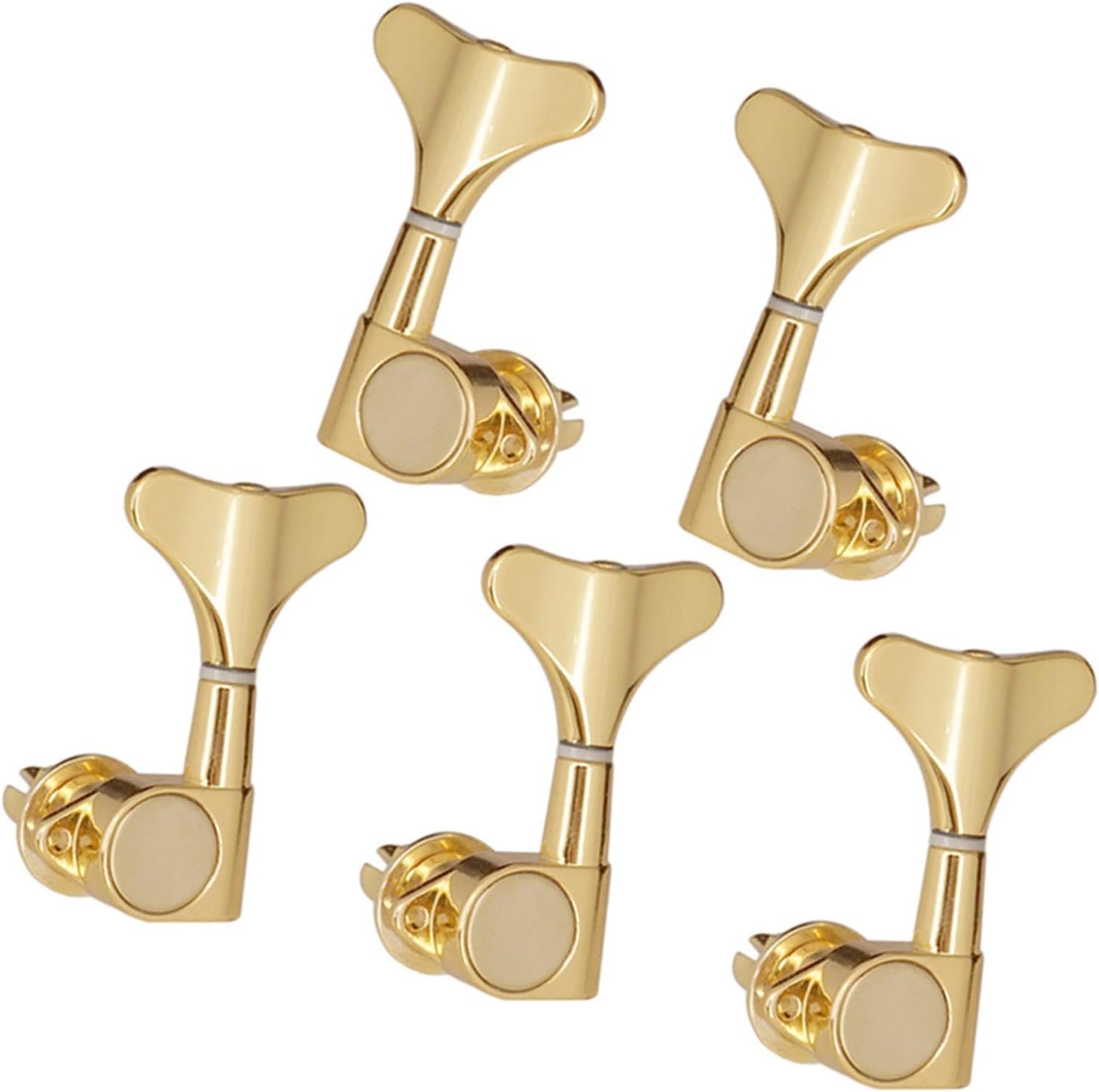 Guitar String Tuning Peg 5 Pieces Zinc Alloy+Iron 3L 2R Bass Closed Tuning Pegs Tuners Machine Heads