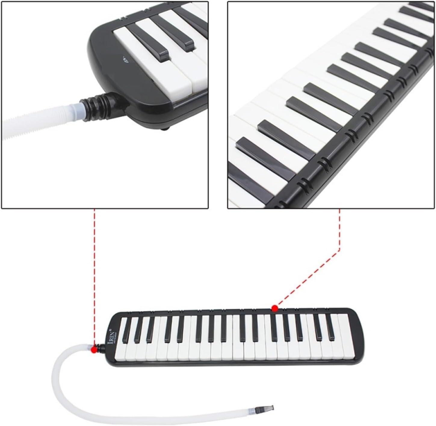 Melodica 37 Piano Keys Melodica Pianica Musical Instrument with Carrying Bag for Students Beginners Kids