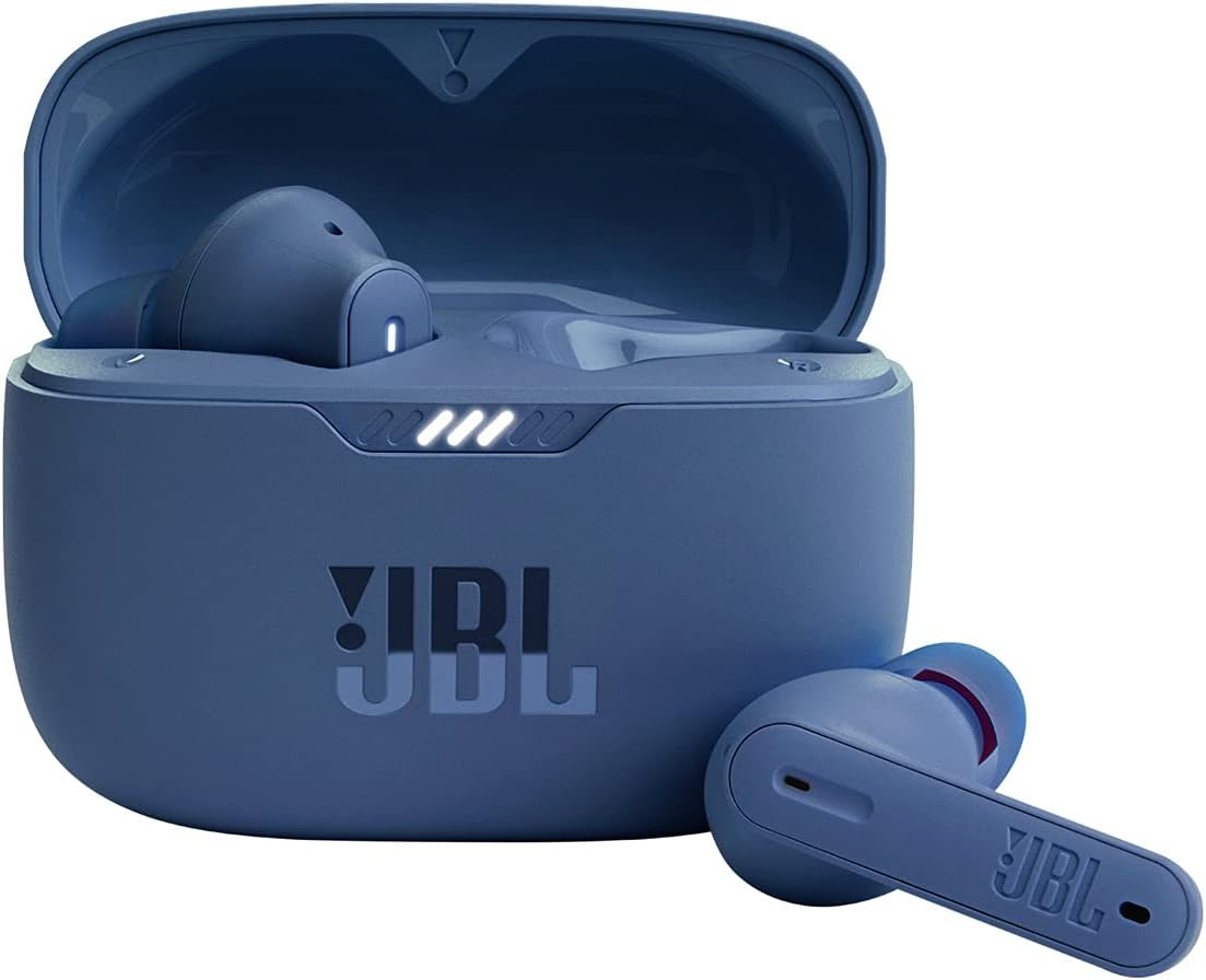 JBL Tune 230NC TWS - True Wireless In-Ear Headphones, Active Noise Cancelling with Smart Ambient, JBL Pure Bass Sound, 4 mics for perfect voice calls, IPX4, 40Hrs of battery life (Blue)