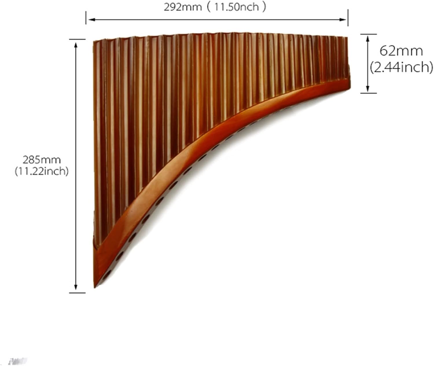 22 Pipes Pan Flute G Key Pan Pipes Woodwind Instrument Bamboo Pan Flute (Color : Left)