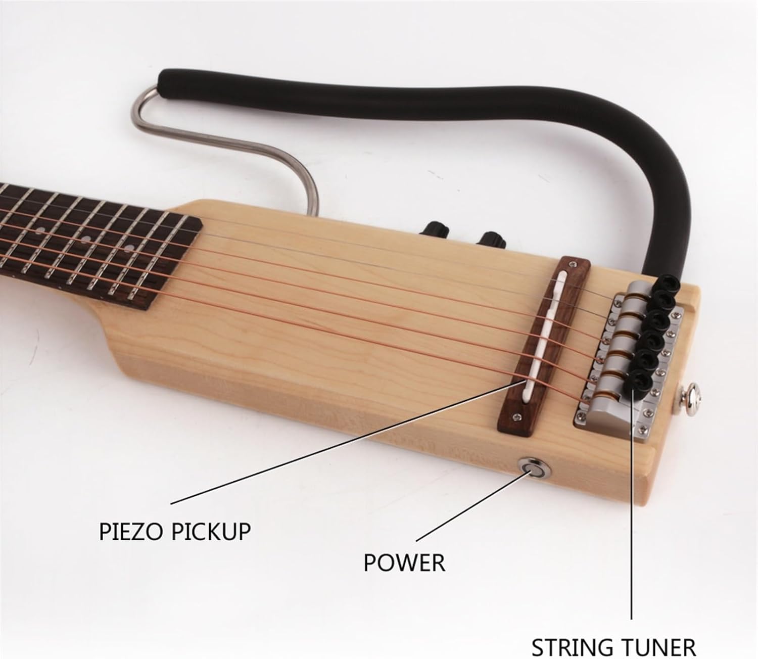 Full Scale Length Headless Silent Travel Electric Guitar Right/Left Hand Portable Foldable Guitar Professional Headless Guitar (Color : Right 01)