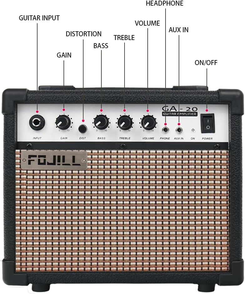 Fojill Heavy Metal Cool Shape Electric Guitar Kit Set Beginner Starter Combo Package Bundle 20W Amplifier Amp Accessory Padded gig Bag,Picks, Cable,Strap,Extra Strings