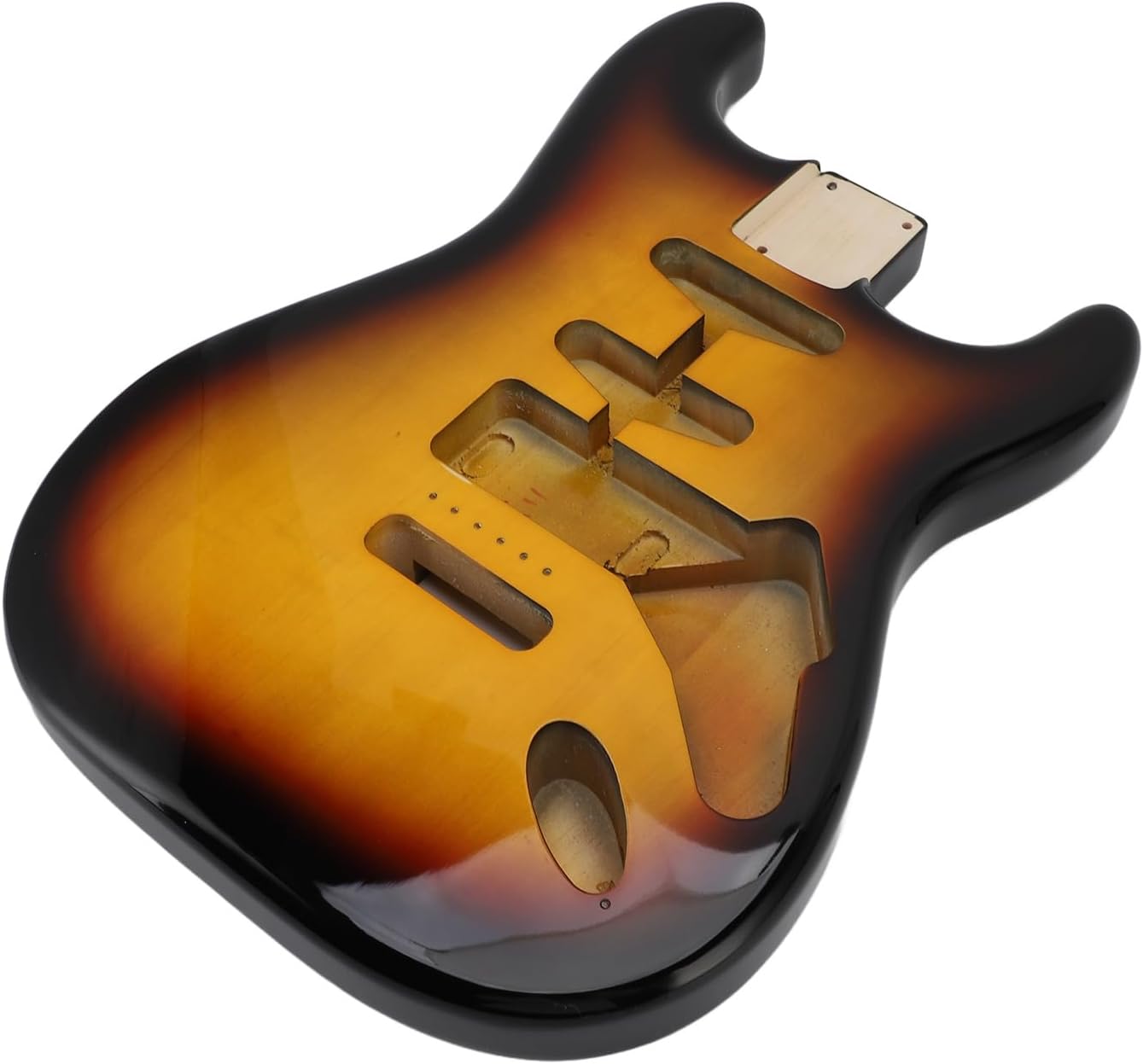 Aramox HSH ST Electric Guitar Body, Poplar Wood Construction, Sunburst Finish, Ideal for Telecaster and Stratocaster DIY Projects