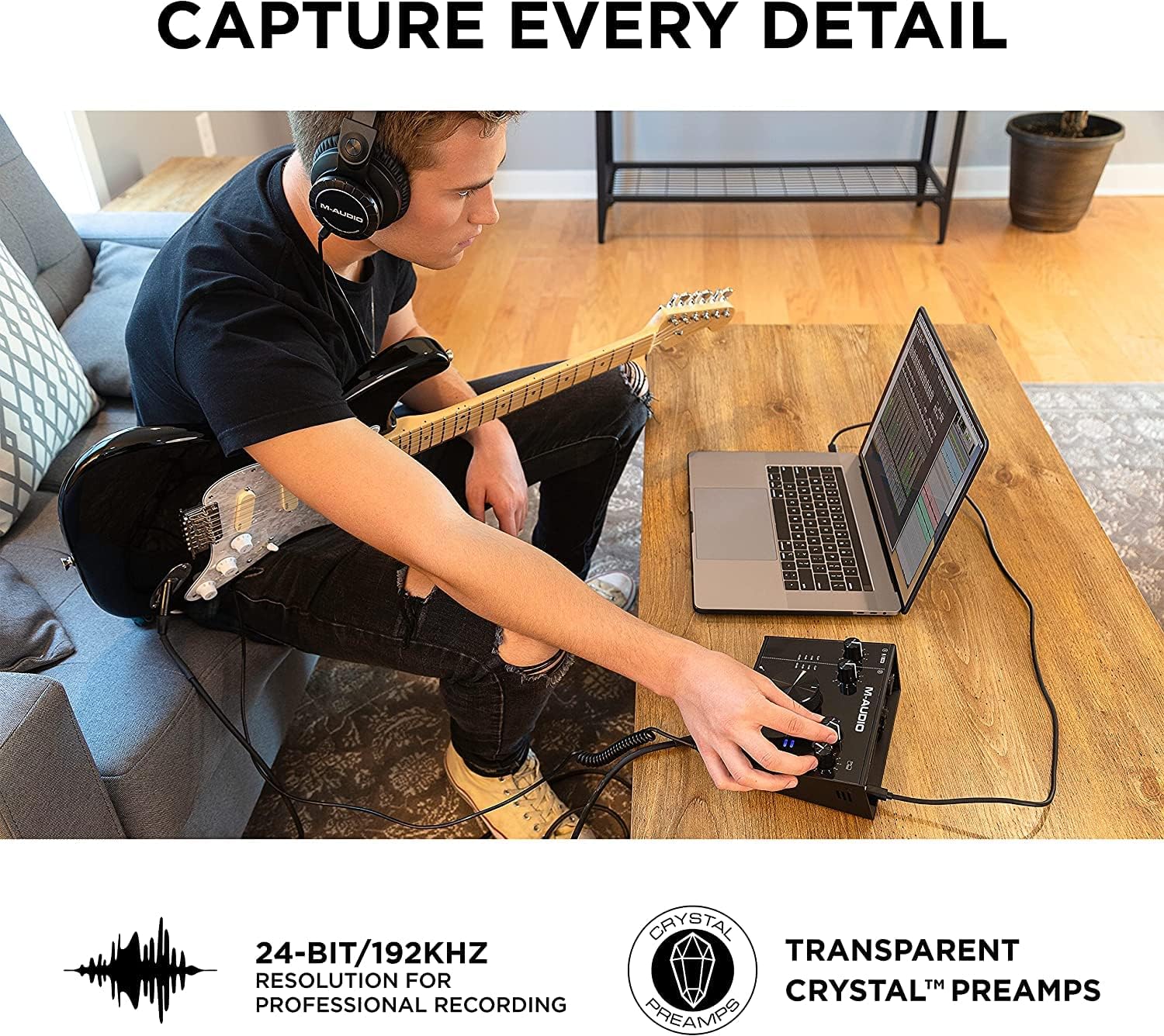 M-Audio BX3 and AIR 192|4-120-Watt Studio Monitors/Desktop Computer Speakers and USB Audio Interface for Gaming, Live Streaming, and Podcasting