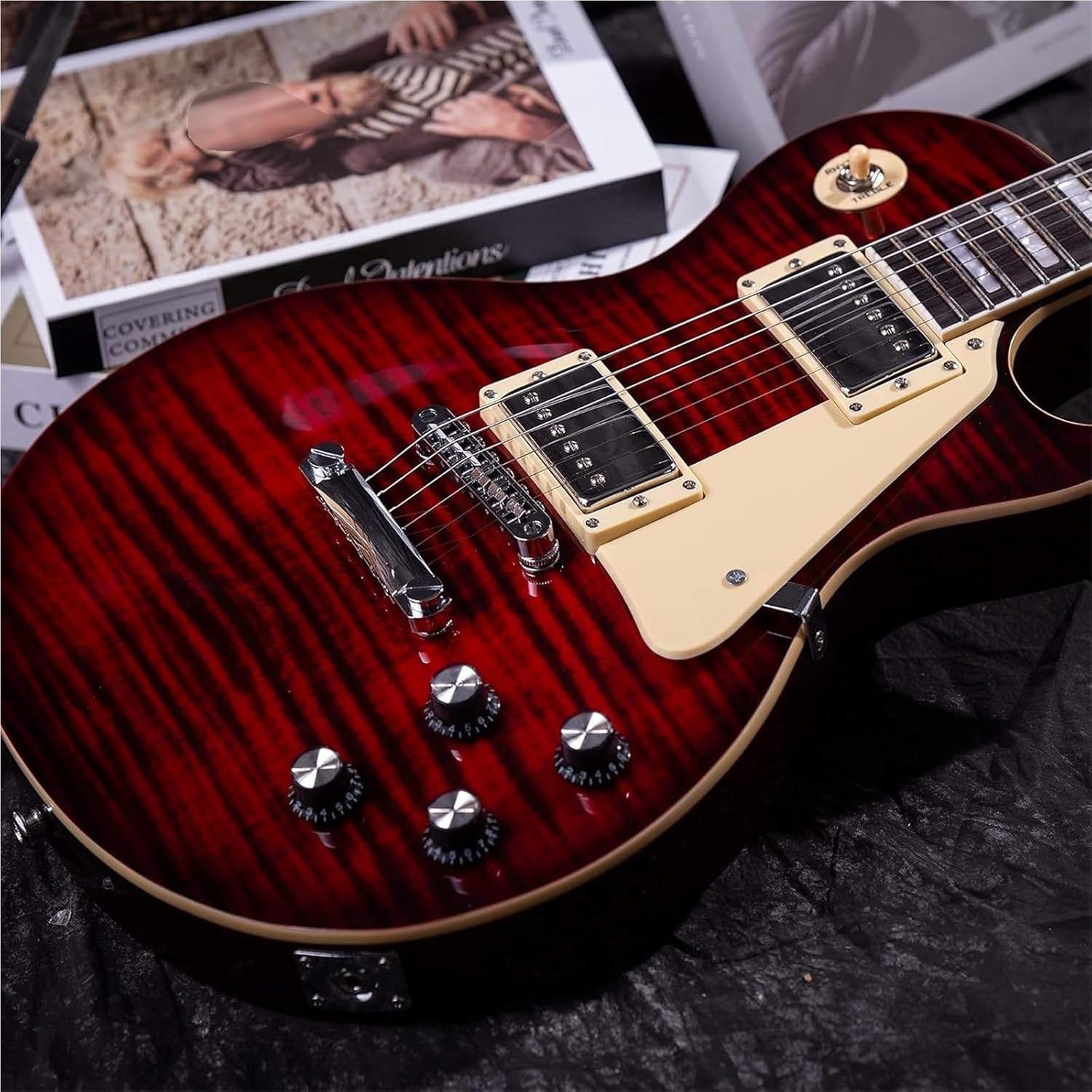 Beginner Electric Guitar Kits Guitar Solid Body Electric Guitar With Gigbag(Red)