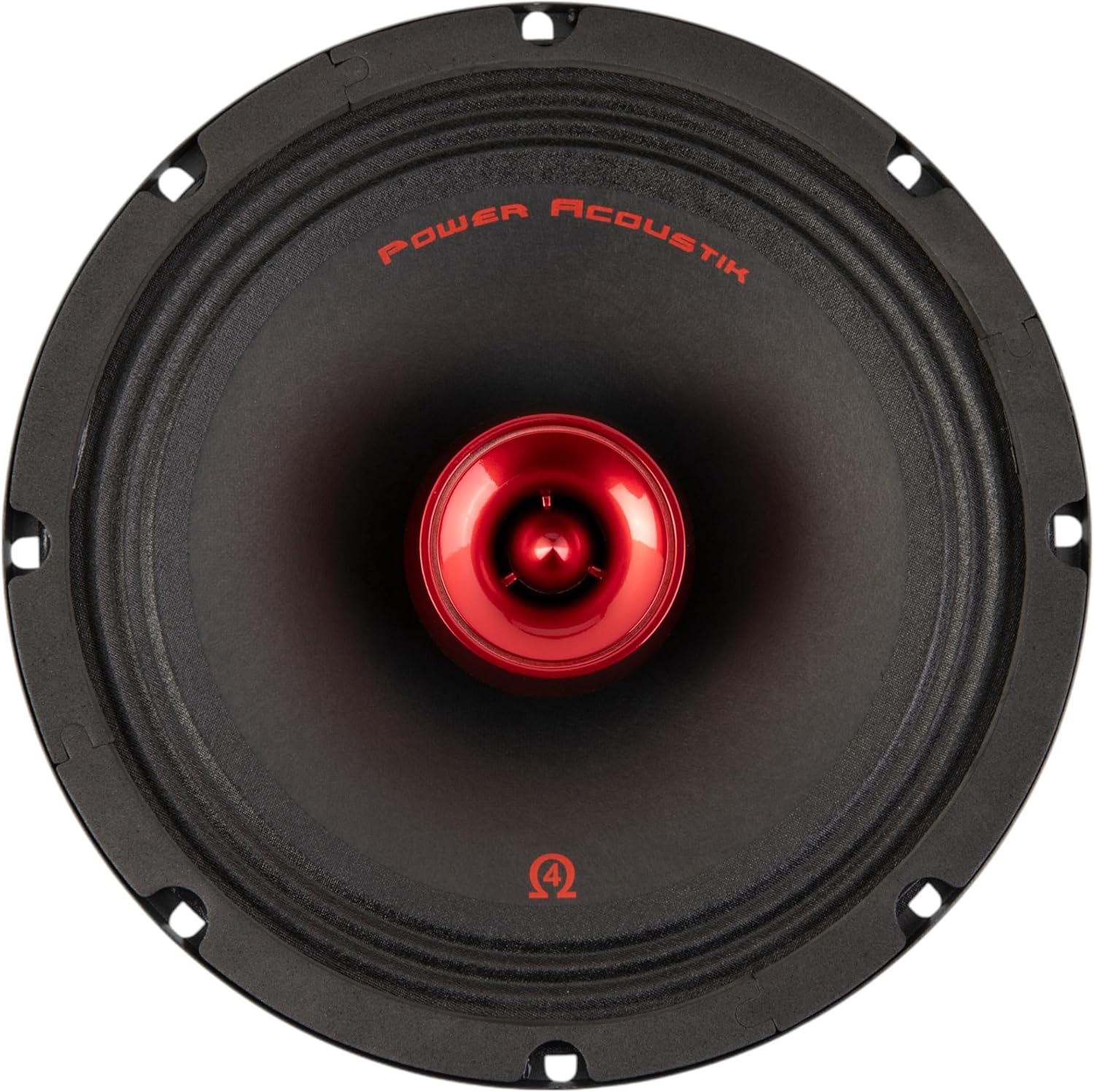 Power Acoustik PR-804T – 8 Inch Midrange Pro Audio Speaker with 2-Way Bullet Tweeter | 350W Max Power, 4 Ohm, 95dB Sensitivity | Steel Basket, Cloth Surround, Ferrite Magnet – Loud Car Speaker