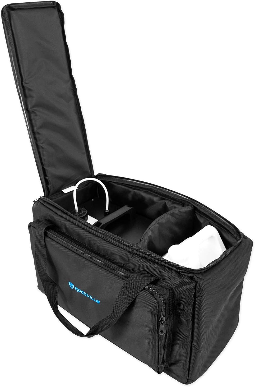 Audiosavings Bundle: Chauvet DJ Hurricane Haze 1DX Water-Based Haze Machine Bundle with Rockville BAG1200 Waterproof Travel Bag with Fluid Compartment and Empty Fluid Container (2 Items)