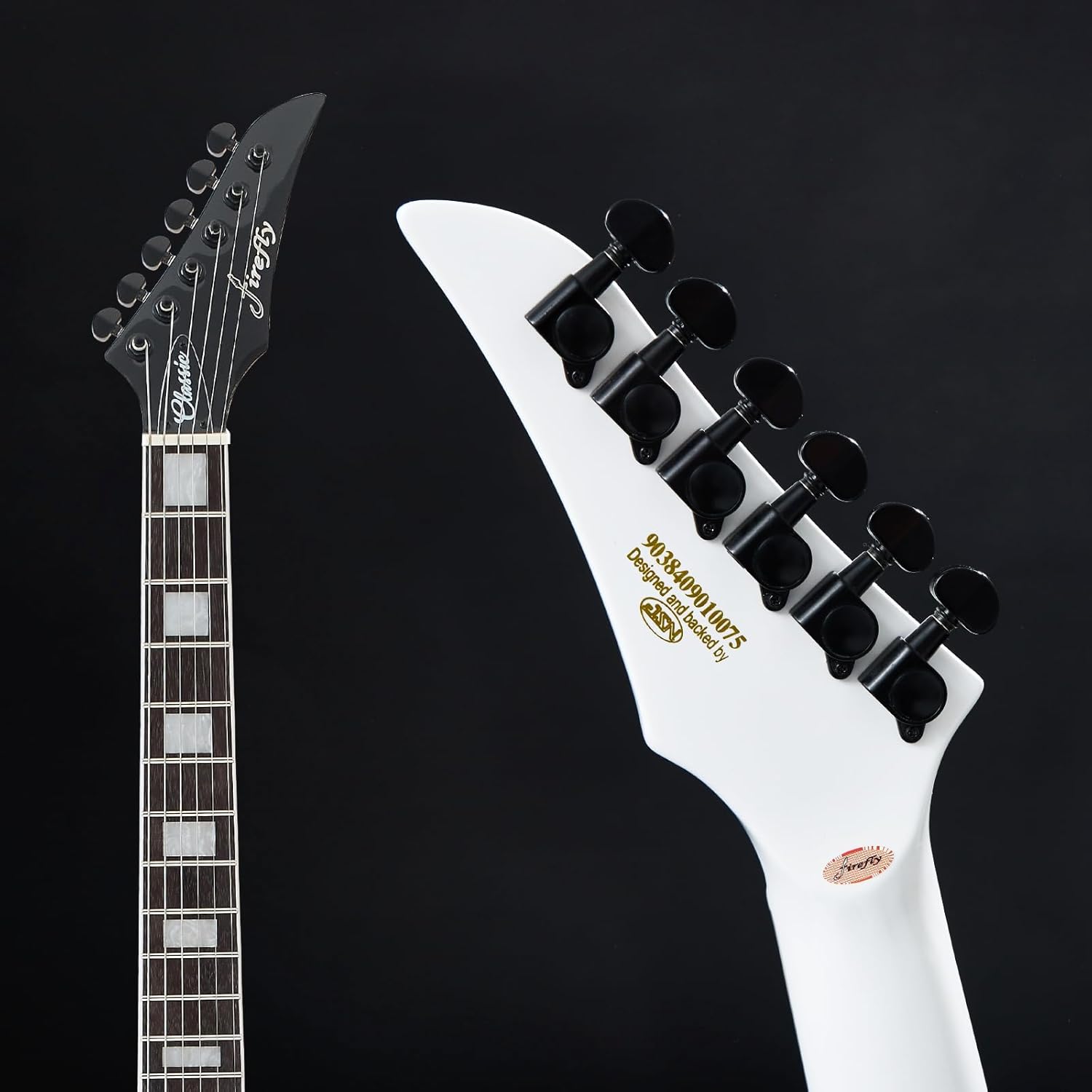Firefly FFLX Solid Body Electric Guitar,Mahogany Guitar body,Stainless steel and ball end frets,rosewood fretboard(White Color)