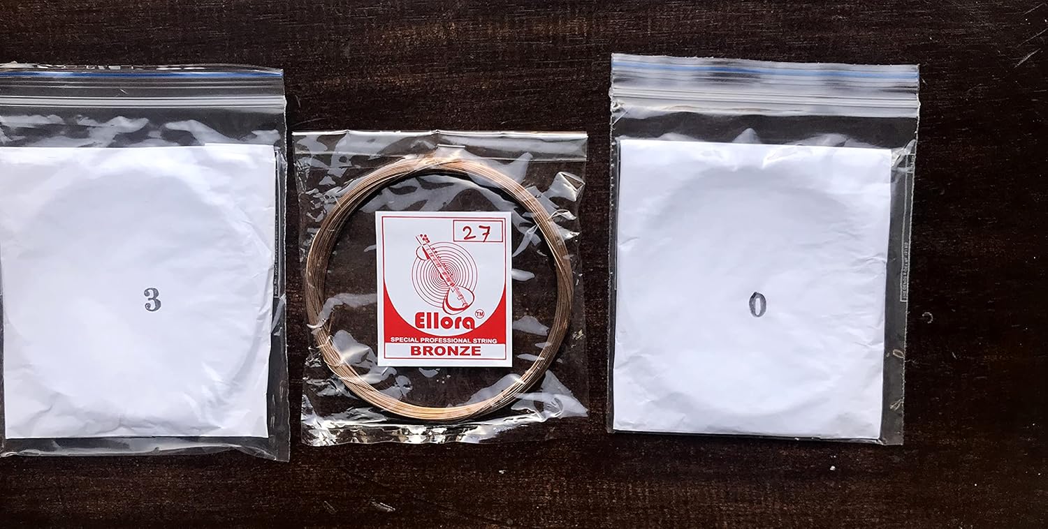 3 Sitar String Coils set for Vilayat Khan Style Sitar Baaj Joda Chikari & Taraf