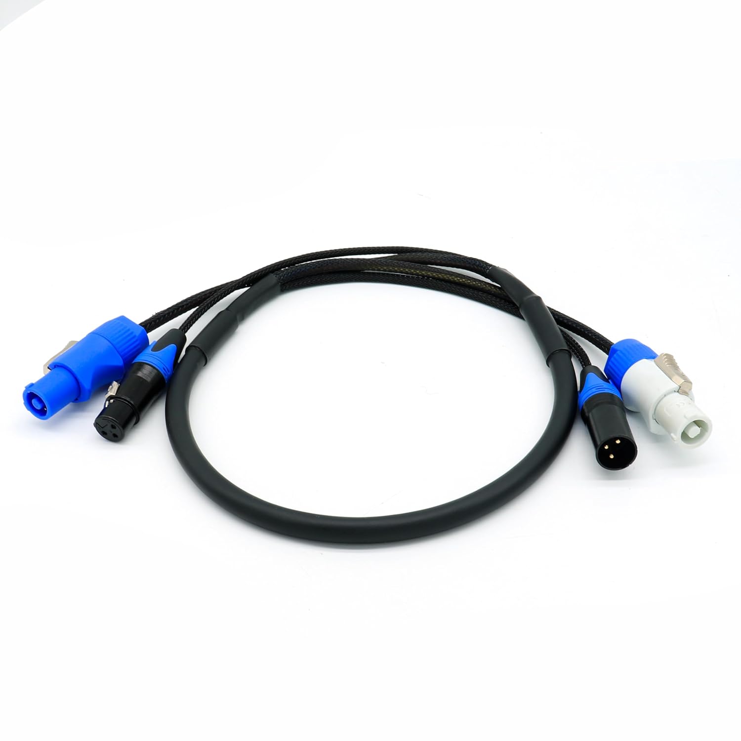 CON/XLR Power and Audio Combo Cable – XLR Male to Female for Stage Lighting Power in/Out(5m)