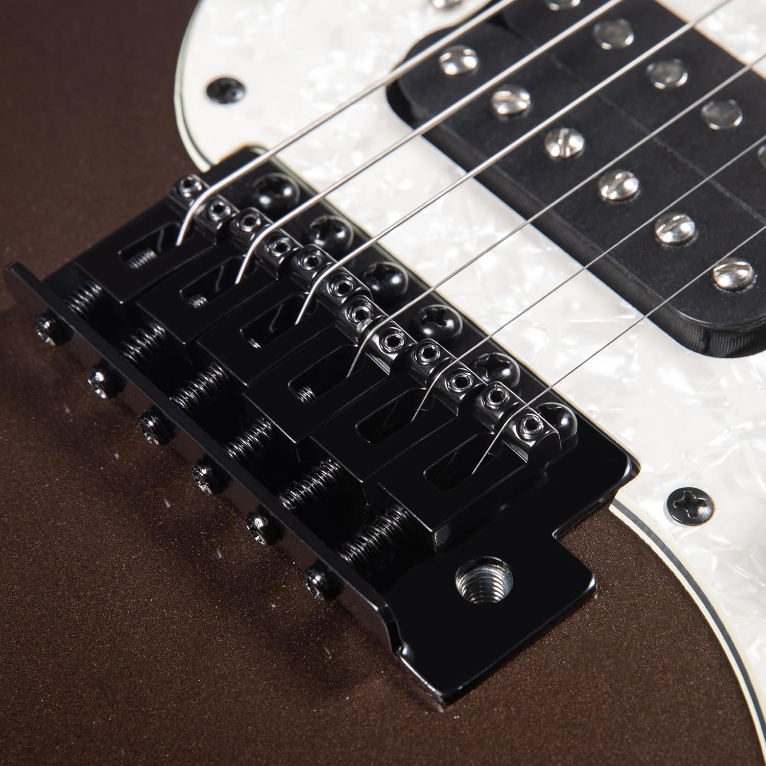 Grote Solid Electric Guitar GSTM-3 Metallic Finish Poplar Body Maple Neck Maple Fretboard (Brown)