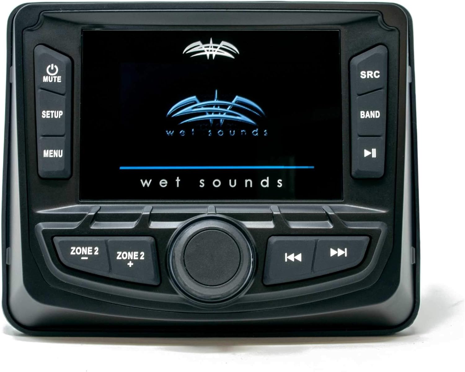 Wet Sounds WS-MC2: 3-Inch Gauge Style Marine Media System with 2.7-Inch Full-Color LCD Display, Bluetooth (Renewed)