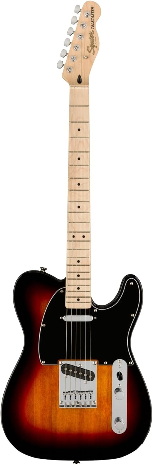 Squier Affinity Series Telecaster Electric Guitar, with 2-Year Warranty, 3-Color Sunburst, Maple Fingerboard