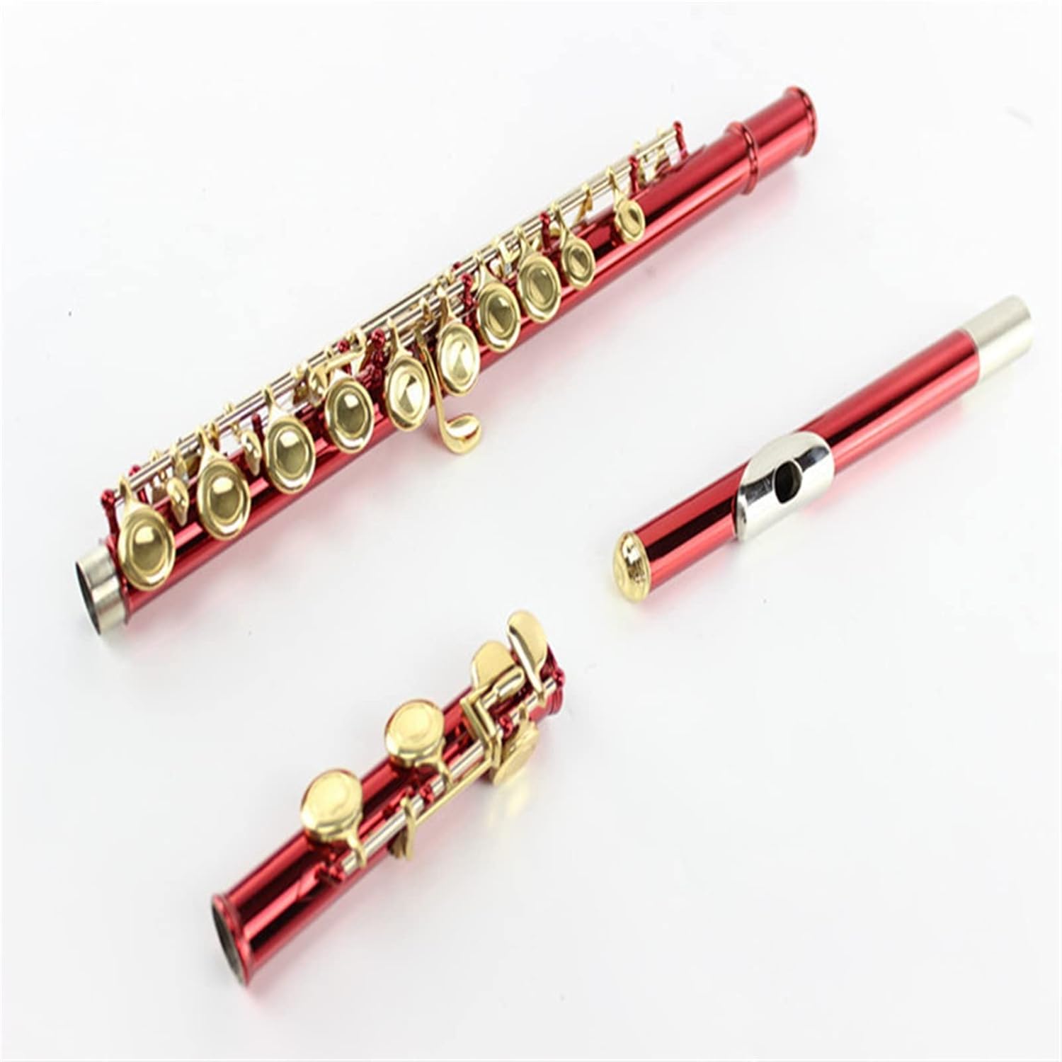 ZUZU Wind Instrument 16 Hole Closed Hole C Flute Factory Wholesale White Copper B Tail E Key Red Flute Beginners Flute