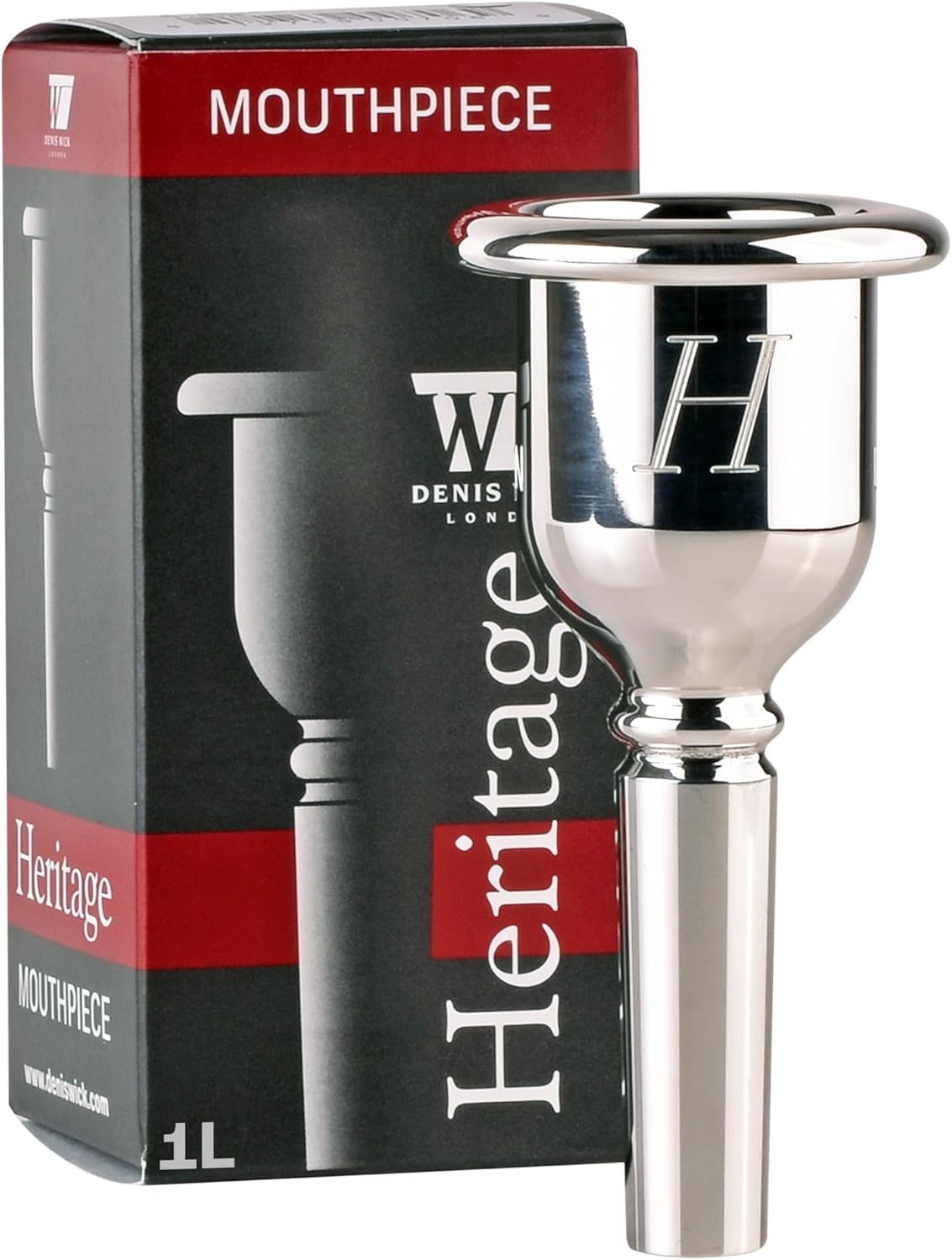 Denis Wick Heritage Tuba Mouthpiece Silver Plated, 2186-1L - Open Backbore for Balanced Airflow and Tone - Large Shank Fitting Tuba Accessories for Effortless Articulation 32.5 x 7.35 x 8.43mm