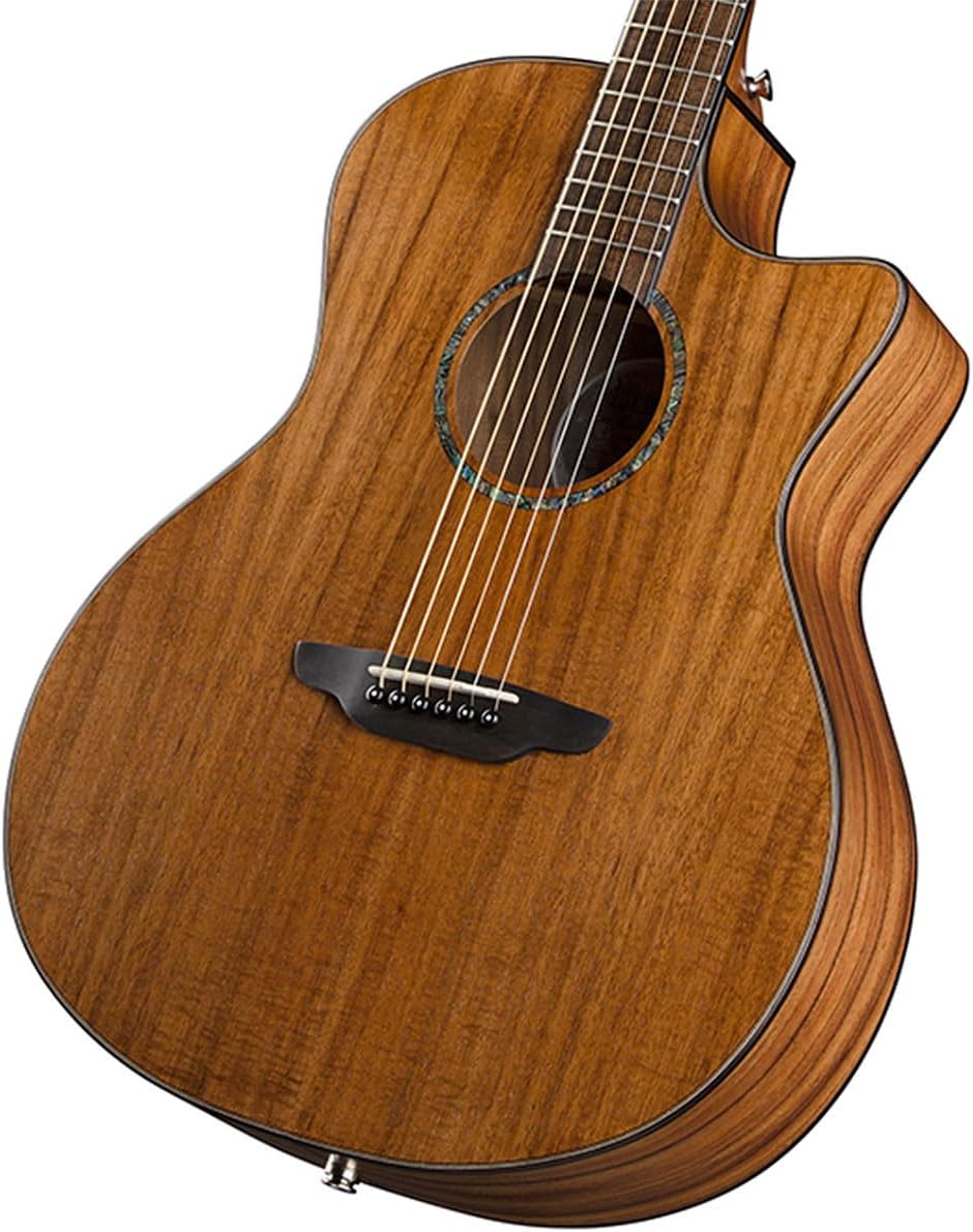 Luna High Tide Grand Concert Cutaway Acoustic/Electric Guitar, KOA