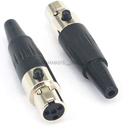 Davitu Electrical Equipments Supplies - 100 Pieces by Mini xlr 4 pin female male Audio Microphone connector - (Color: female)