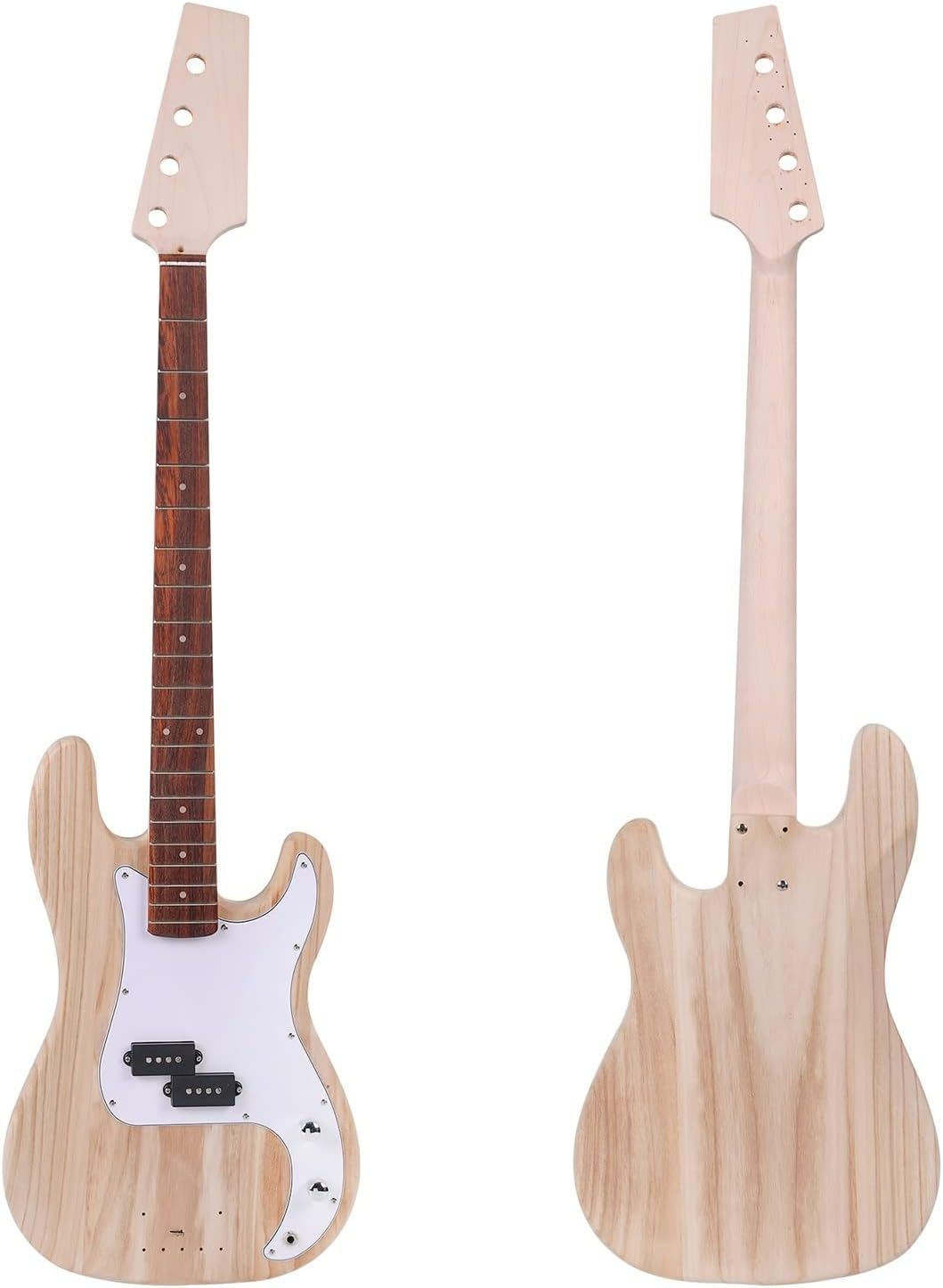 DIY Guitar Kit with Body Pickguard Maple Guitar Neck & Rosewood Build Your Own Electric Guitar Unfinished Guitar Set