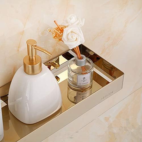 VIDI Bathroom Shelf Stainless Steel Gold Shower Rack Corner Square Bath Nail Free Black Storage Organizer
