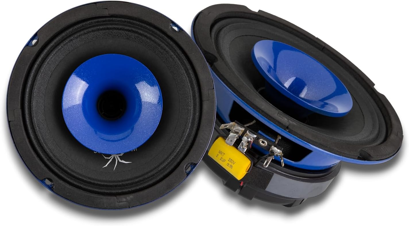 Soundstream SPM.654C – Pro Audio 6.5 Inch Midrange Car Speaker | High Performance SPL Speakers for Loud Sound | 450W Max 6.5” Midrange Car Speakers with Compression Tweeter and Aluminum Basket - Pair