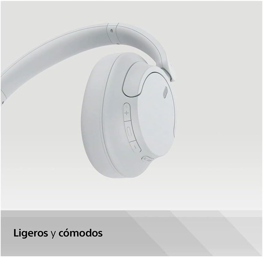 Sony WH-CH720NW Noise Canceling Wireless Bluetooth Headphones - Built-in Microphone - up to 35 Hours Battery Life and Quick Charge - Matte White