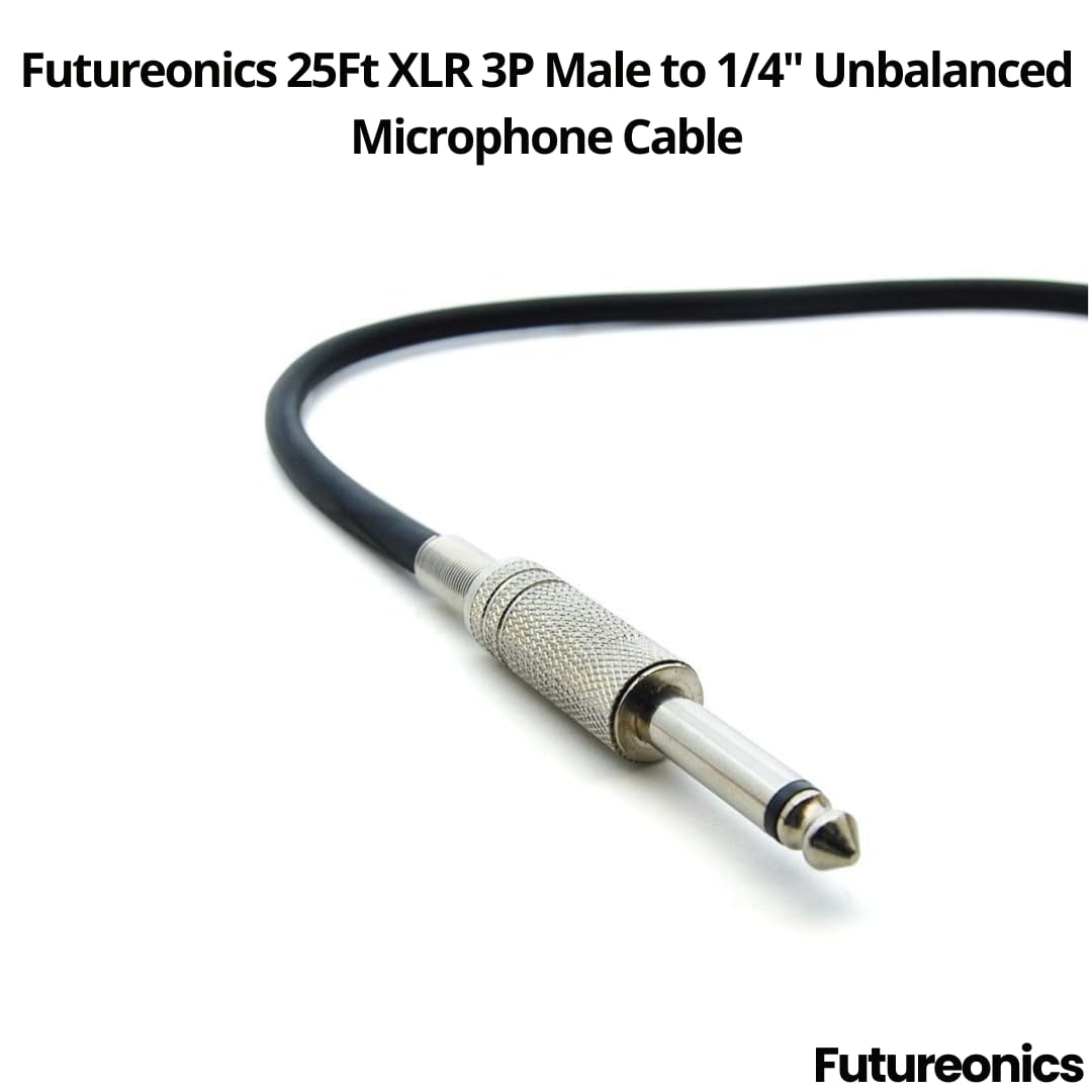 (50 Pack 25Ft XLR 3P Male to 1/4