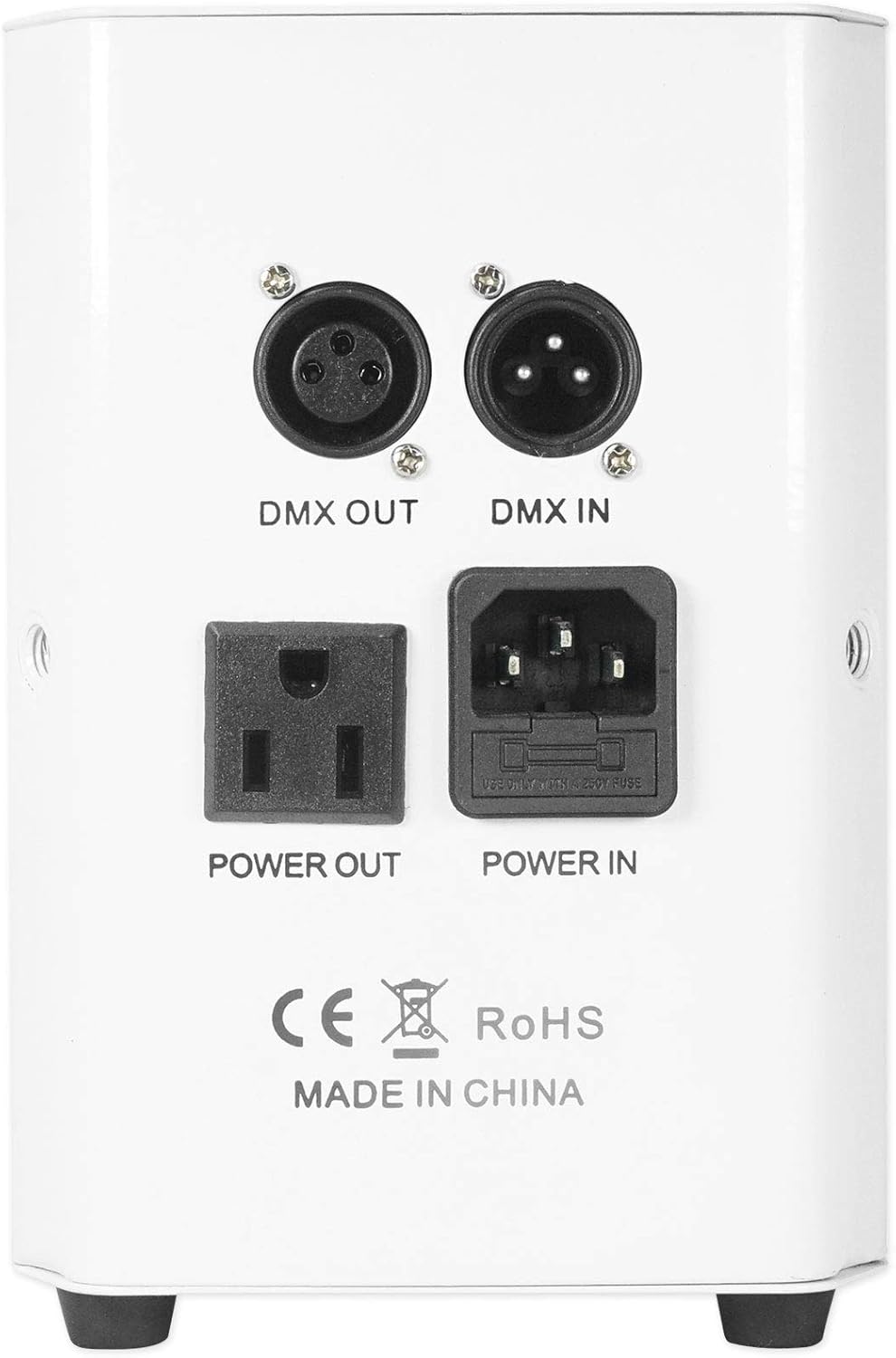 Rockville RockWedge LED Bundle: (4) RGBWA and UV Rechargeable Wireless DMX Par Wash Up-Lights, ROCKFORCE W2 192 Channel Lighting Controller, White, 5-Items