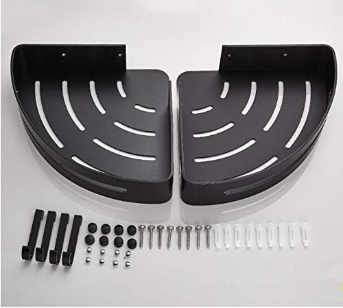 Toilet Washstand Bathroom Corner Stand Space Aluminum Black Bathroom Shelves Wall Mount Corner Shower Rack Shampoo Storage Rack Bathroom Accessories Storage