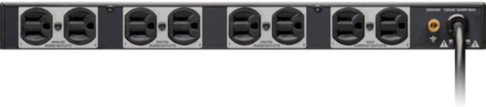 Black Lion Audio PG-1 mkII 10-Outlet Rackmount Power Conditioner (1 RU) Bundle with 2x Comprehensive Cable PWC-BK-3 Molded Power Cable, Black