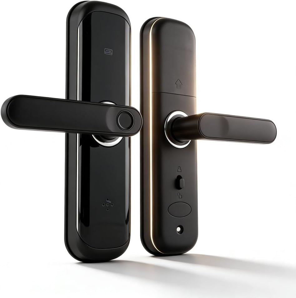 Smart Door Lock Electronic Keyless Entry, Fingerprint and Password Deadbolt, Zinc Alloy - Anti Theft Security, Multiple Access Methods, Ideal for Home and Hotel