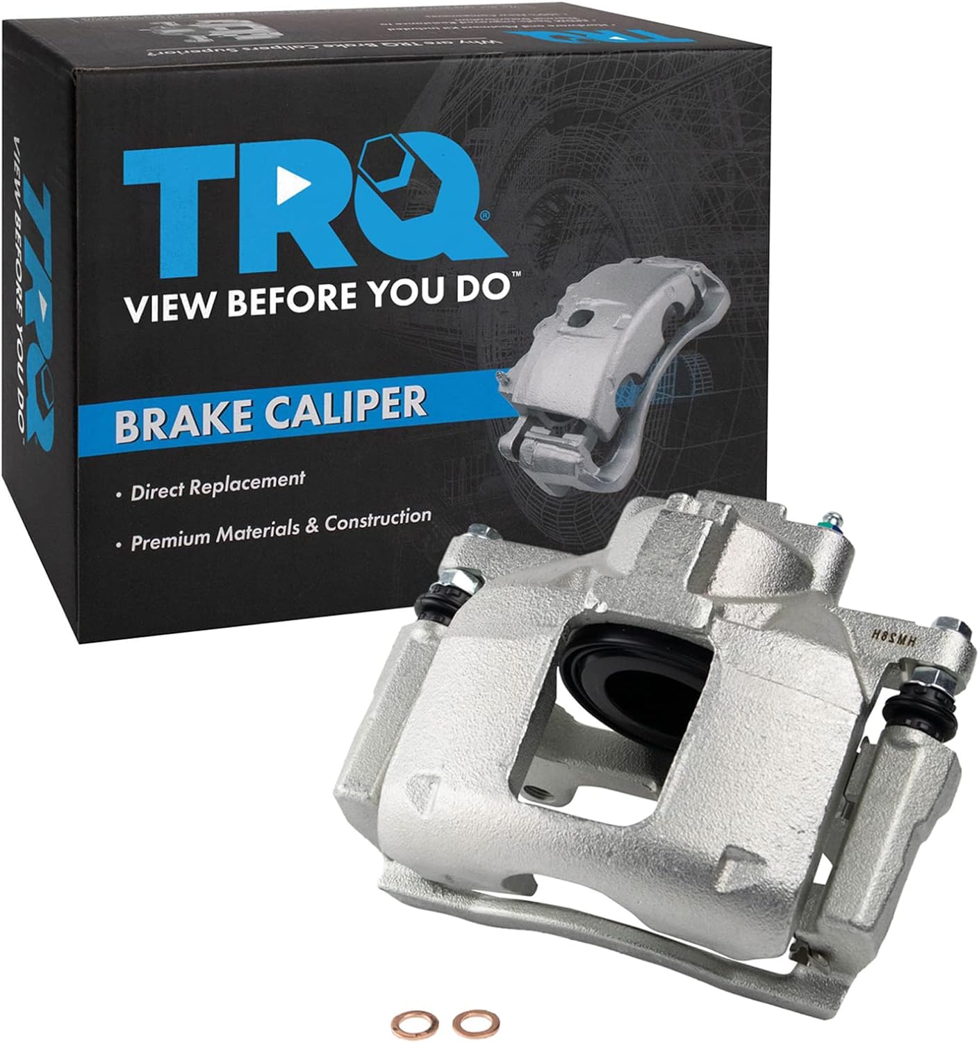 TRQ Front Right Brake Caliper w/Bracket Passenger Side Compatible with 2009-2013 Dodge Journey
