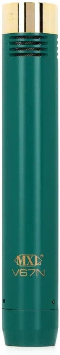 MXL V67N Small Diaphragm Condenser Instrument Microphone with Cardioid and Omni Capsules - Green / Gold