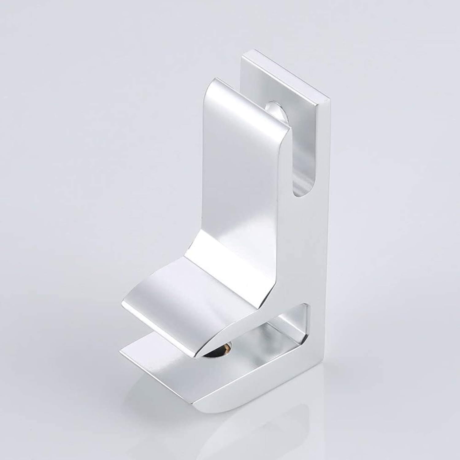 Bathroom Glass Shelf Bathroom Glass Shelf,with Aluminum Rail and Towel Bar Shower Wall Mount Corner Shelf,Silver Sand Sprayed Bathroom Furniture,Style2